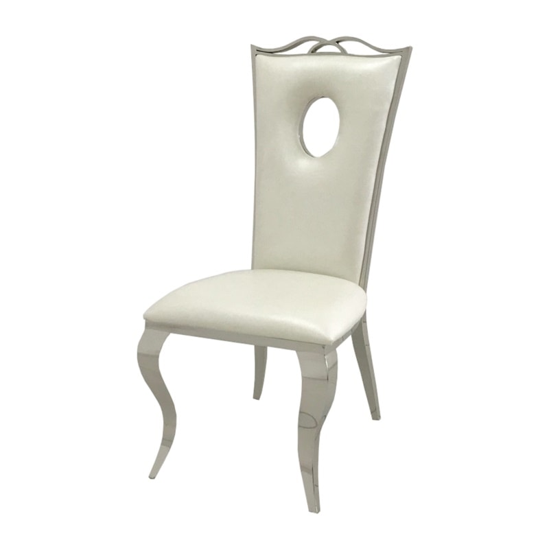 Krzesło glamour Luxury White Eco - meble glamour od BellaCasa.co - zdjęcie od BellaCasa.co - Homebook