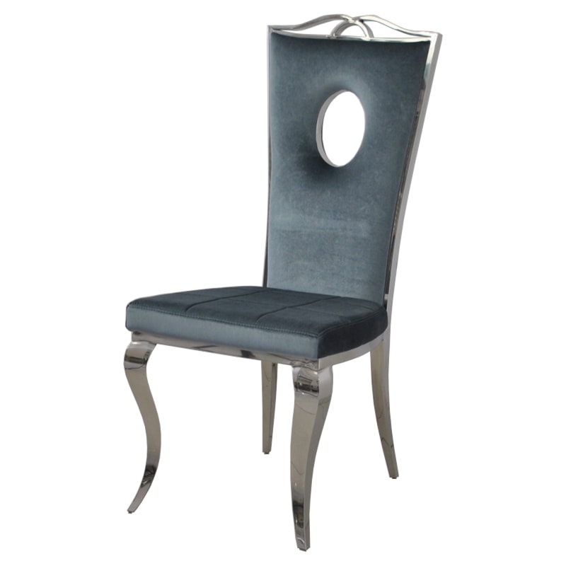 Krzesło glamour Luxury Dark Silver - meble glamour od BellaCasa.co - zdjęcie od BellaCasa.co - Homebook