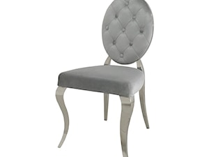 Krzesło glamour Leonardo Silver - krzesło pikowane guzikami - zdjęcie od BellaCasa.co