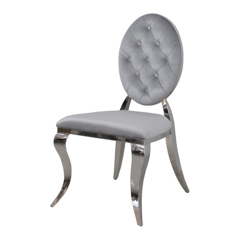 Krzesło Ludwik II Silver Buttons - krzesło pikowane od BellaCasa.co - zdjęcie od BellaCasa.co - Homebook
