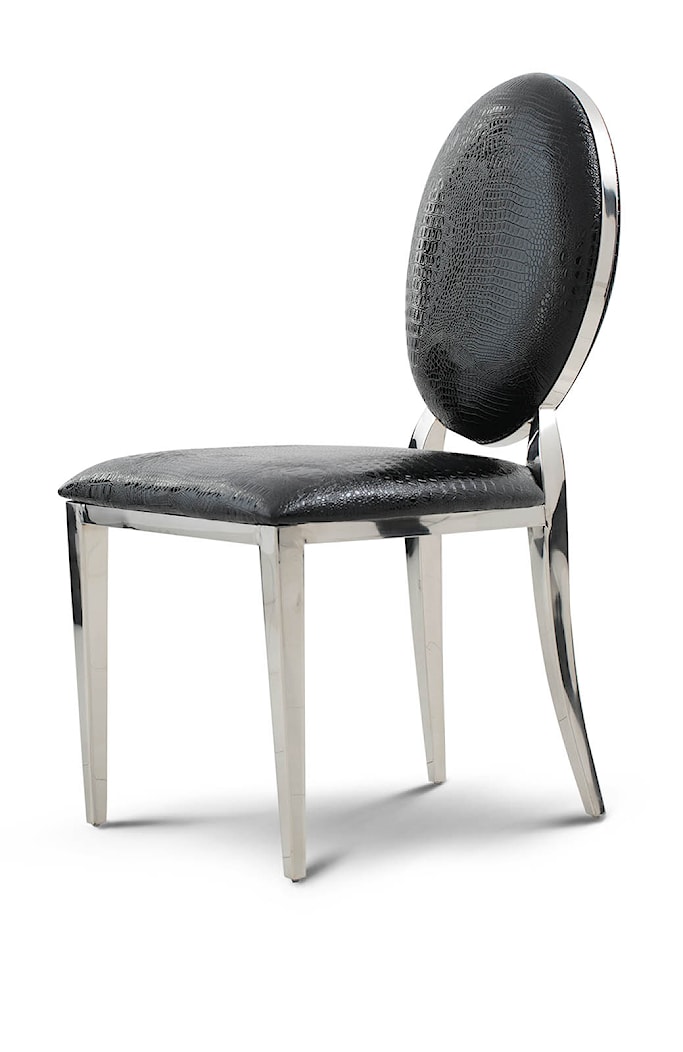 Krzesło Ludwik Black Croco - krzesło glamour od BellaCasa.co - zdjęcie od BellaCasa.co - Homebook
