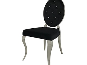 Krzesło glamour Leonardo Black - krzesło pikowane kryształkami - zdjęcie od BellaCasa.co