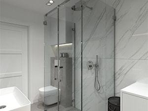 MARMUROWA ŁAZIENKA - Średnia bez okna z punktowym oświetleniem łazienka, styl nowoczesny - zdjęcie od BDWstudio