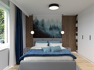 Sypialnia z tapetą - zdjęcie od BDWstudio