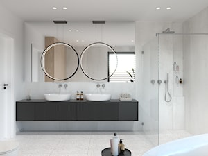 Salon kąpielowy z wanną wolnostojącą - zdjęcie od BDWstudio