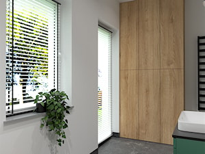 DOM POD WROCŁAWIEM - Średnia z punktowym oświetleniem łazienka z oknem, styl nowoczesny - zdjęcie od BDWstudio