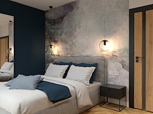 Sypialnia z tapetą - zdjęcie od BDWstudio