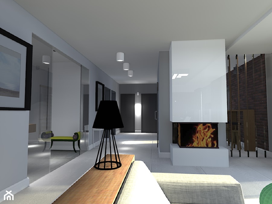 dom Chyby2 - Salon, styl nowoczesny - zdjęcie od Kara design. Pracownia projektowa Karolina Pruszewicz