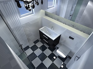 łazienka czarno-biała - zdjęcie od Kara design. Pracownia projektowa Karolina Pruszewicz
