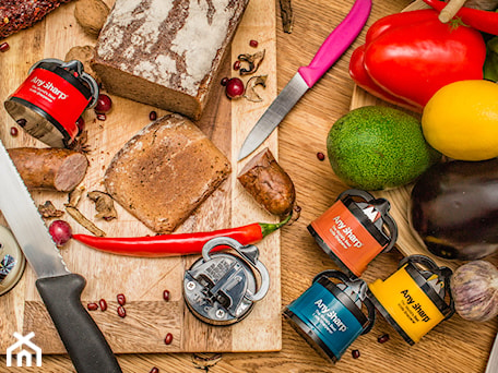 Aranżacje wnętrz - Kuchnia: Ostrzałki do noży kuchennych. Polecane przez Jamie Olivera - AnySharp. Przeglądaj, dodawaj i zapisuj najlepsze zdjęcia, pomysły i inspiracje designerskie. W bazie mamy już prawie milion fotografii!