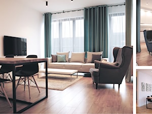 Projekt wnętrza mieszkania 73,8 m2 - Salon, styl skandynawski - zdjęcie od m.design