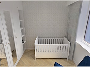 Dwupoziomowe mieszkanie w Rumi - Mały szary pokój dziecka dla niemowlaka dla chłopca dla dziewczynki, styl tradycyjny - zdjęcie od Beton i Drewno - Studio Projektowania Wnętrz