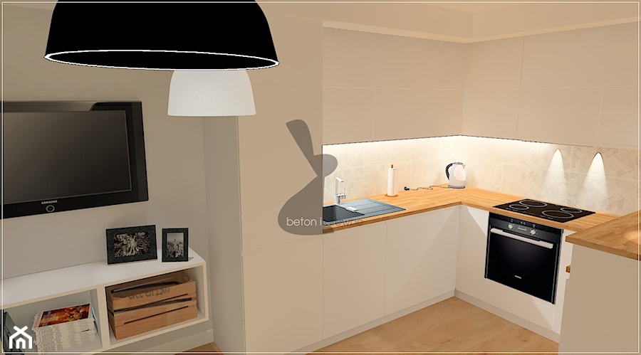 Mieszkanie Malbork - Kuchnia, styl skandynawski - zdjęcie od Beton i Drewno - Studio Projektowania Wnętrz