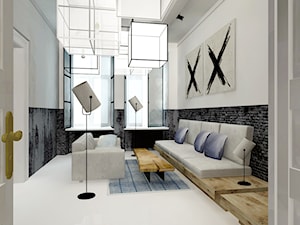 Salon, styl industrialny - zdjęcie od projekt i...