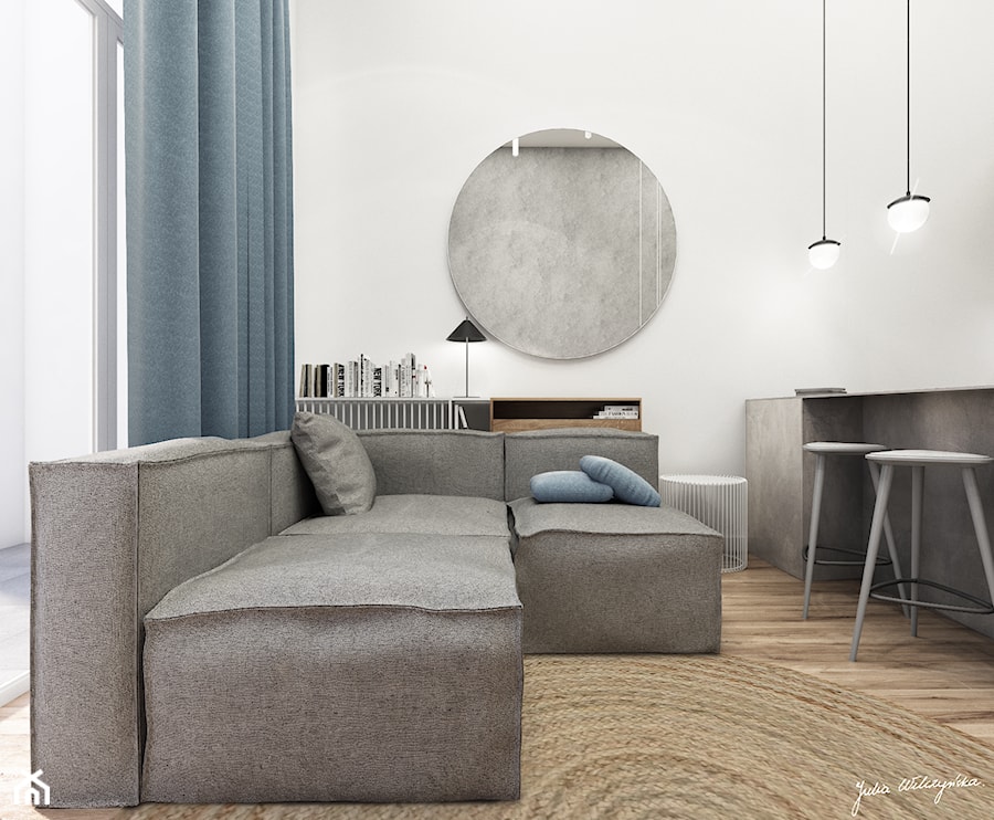 MiniMaxy - MINImum powierzchni, MAXImum funkcjonalności - Salon, styl minimalistyczny - zdjęcie od Julia Wilczyńska-Kuciapska ⚫️ punctum architecture