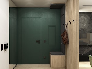 Mieszkanie 41m² - Wiślane Tarasy 2.0, Kraków - Hol / przedpokój, styl nowoczesny - zdjęcie od Julia Wilczyńska-Kuciapska ⚫️ punctum architecture