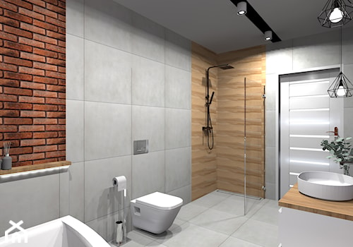 Łazienka Sliwice - Średnia na poddaszu bez okna łazienka, styl nowoczesny - zdjęcie od Celine