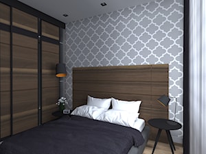 Apartament Iława - Średnia szara sypialnia, styl nowoczesny - zdjęcie od Celine