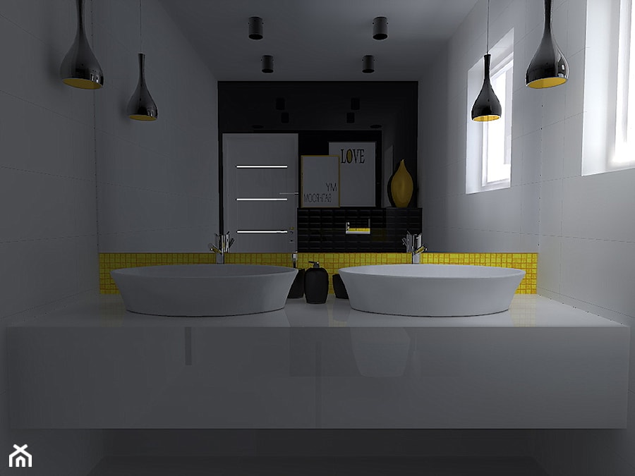 Żółta łazienka - Łazienka, styl nowoczesny - zdjęcie od Celine