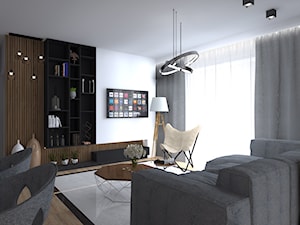 Apartament Iława - Mały biały salon, styl nowoczesny - zdjęcie od Celine