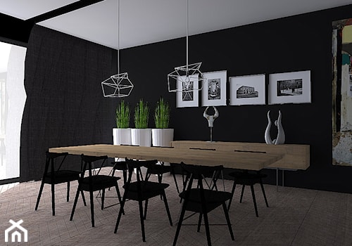 Apartament - Średnia czarna jadalnia jako osobne pomieszczenie, styl nowoczesny - zdjęcie od Celine