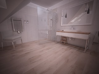 Koncepcja łazienki, dwie wersje kolorystyczne - Sowno