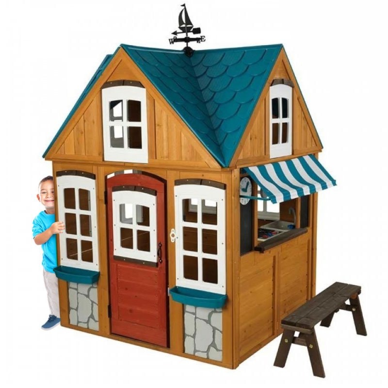 Drewniany domek ogrodowy KidKraft Seaside Cottage + BIG Ogrodowa Fontanna GRATIS! - zdjęcie od brykacze.pl