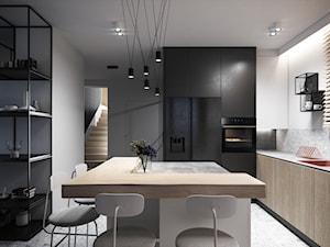 Dom w którym liczy się przestrzeń - Kuchnia, styl nowoczesny - zdjęcie od zietarska.pl - pracownia projektowa
