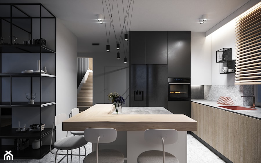 Dom w którym liczy się przestrzeń - Kuchnia, styl nowoczesny - zdjęcie od zietarska.pl - pracownia projektowa