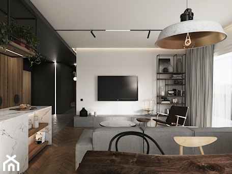 Aranżacje wnętrz - Salon: Soft loft - Salon, styl industrialny - zietarska.pl - pracownia projektowa. Przeglądaj, dodawaj i zapisuj najlepsze zdjęcia, pomysły i inspiracje designerskie. W bazie mamy już prawie milion fotografii!