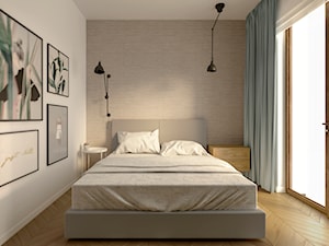 Soft loft - Średnia szara sypialnia, styl industrialny - zdjęcie od zietarska.pl - pracownia projektowa