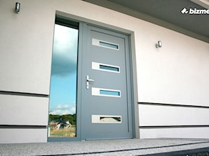 Drzwi wejściowe z naświetlem bocznym - zdjęcie od bizmet - okna, drzwi, kominki, bramy