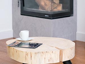 Stół z pnia świerka z nowoczesnymi stalowymi nogami - zdjęcie od PRES-BOIS