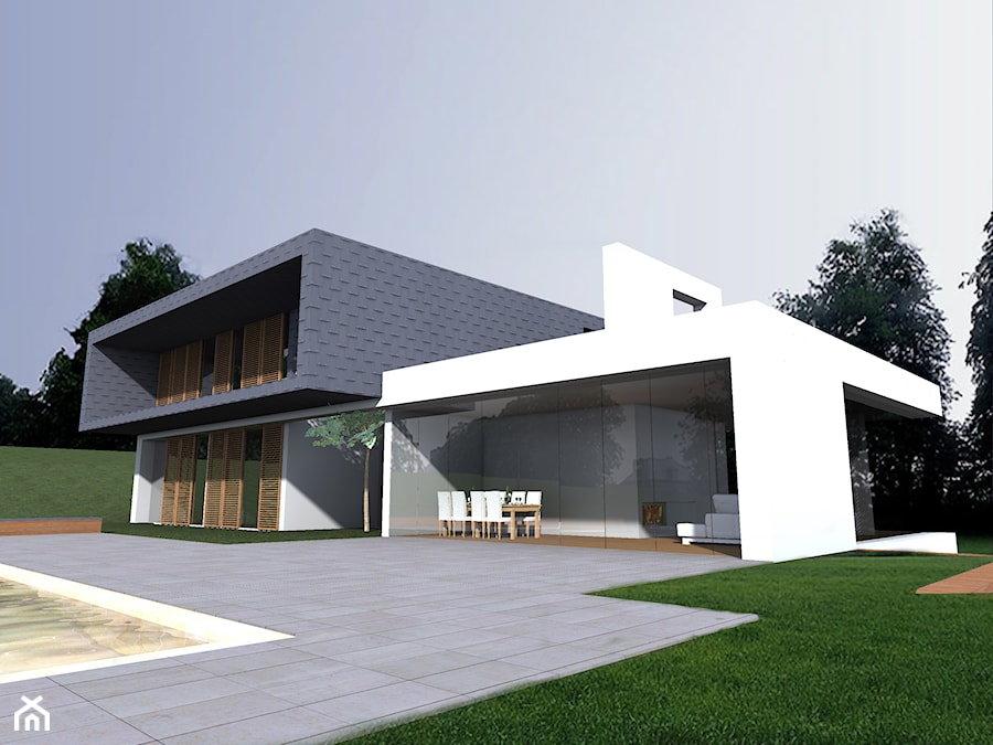 Koncepcja rezydencji podmiejskiej - Domy, styl nowoczesny - zdjęcie od Architektura KL24 Szymon Bobrowicz