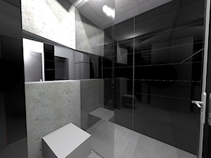 Kawalerka w Krakowie - Mała na poddaszu bez okna z lustrem łazienka, styl minimalistyczny - zdjęcie od Architektura KL24 Szymon Bobrowicz