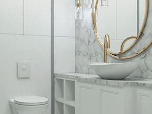 Jasna łazienka z marmurem - zdjęcie od Auroom Concept