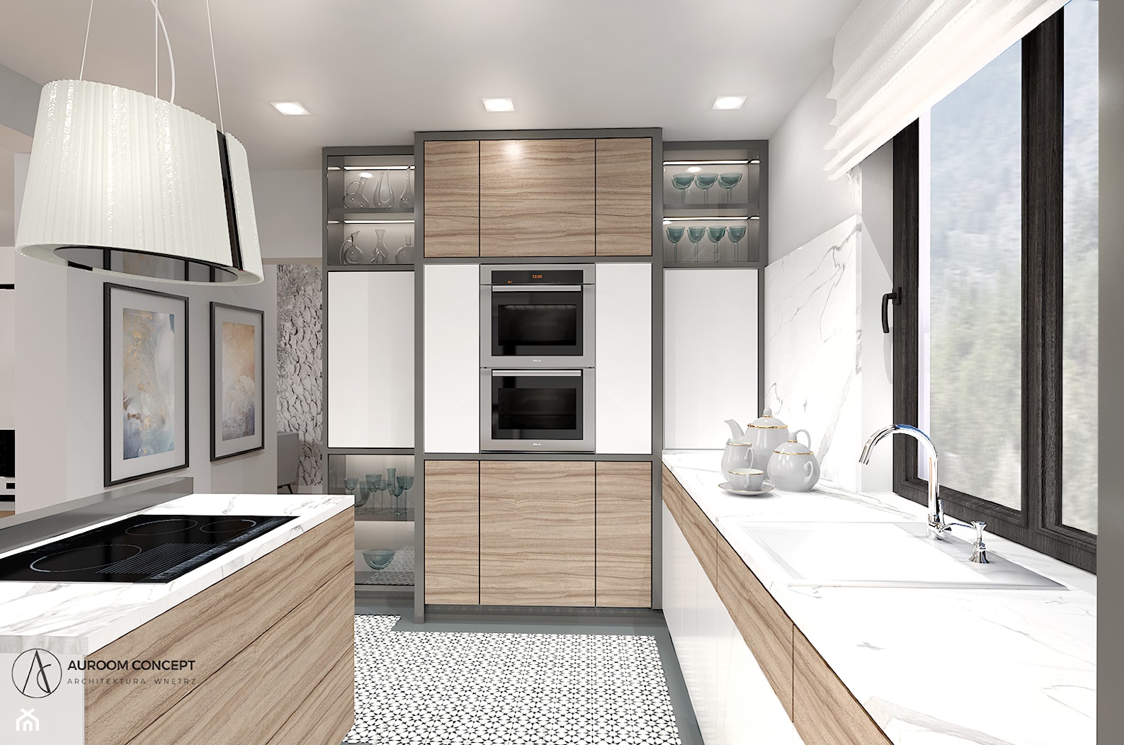 Kuchnia w domu jednorodzinnym - zdjęcie od Auroom Concept - Homebook