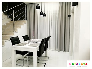 Średnia biała jadalnia jako osobne pomieszczenie, styl nowoczesny - zdjęcie od CATALAYA DESIGN