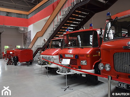 Aranżacje wnętrz - Wnętrza publiczne: Centralne Muzeum Pożarnictwa - Bautech. Przeglądaj, dodawaj i zapisuj najlepsze zdjęcia, pomysły i inspiracje designerskie. W bazie mamy już prawie milion fotografii!