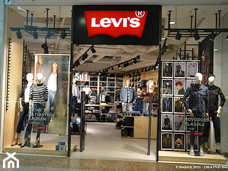 Aranżacje wnętrz - Wnętrza publiczne: Sklep marki LEVIS w Pradze (Czechy) - Bautech. Przeglądaj, dodawaj i zapisuj najlepsze zdjęcia, pomysły i inspiracje designerskie. W bazie mamy już prawie milion fotografii!