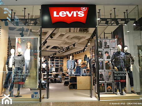 Aranżacje wnętrz - Wnętrza publiczne: Sklep marki LEVIS w Pradze (Czechy) - Bautech. Przeglądaj, dodawaj i zapisuj najlepsze zdjęcia, pomysły i inspiracje designerskie. W bazie mamy już prawie milion fotografii!