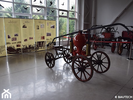 Aranżacje wnętrz - Wnętrza publiczne: Centralne Muzeum Pożarnictwa - Bautech. Przeglądaj, dodawaj i zapisuj najlepsze zdjęcia, pomysły i inspiracje designerskie. W bazie mamy już prawie milion fotografii!