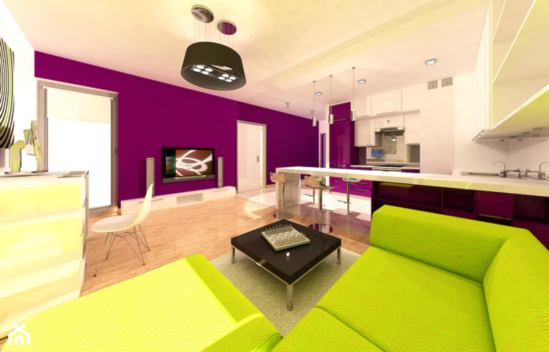 Projekty Wnętrz - Salon, styl minimalistyczny - zdjęcie od RRArchitekci