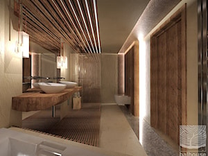 Łazienka w stylu zen w piwniczce - zdjęcie od balhouse - projektowanie wnętrz