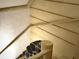 Dom z bali w Jordanowie - Schody, styl tradycyjny - zdjęcie od balhouse - projektowanie wnętrz