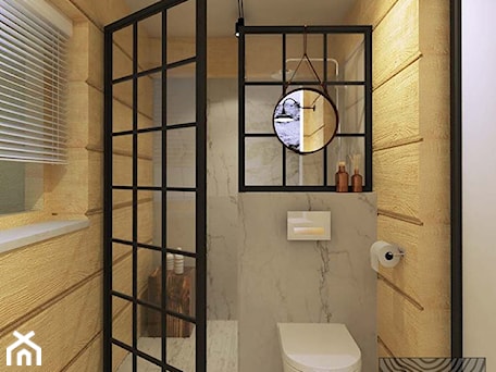 Aranżacje wnętrz - Łazienka: łazienka w domu z bali - balhouse - projektowanie wnętrz. Przeglądaj, dodawaj i zapisuj najlepsze zdjęcia, pomysły i inspiracje designerskie. W bazie mamy już prawie milion fotografii!