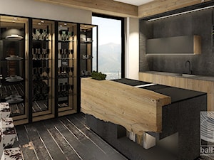 Kuchnia w willi z widokiem na Giewont - zdjęcie od balhouse - projektowanie wnętrz
