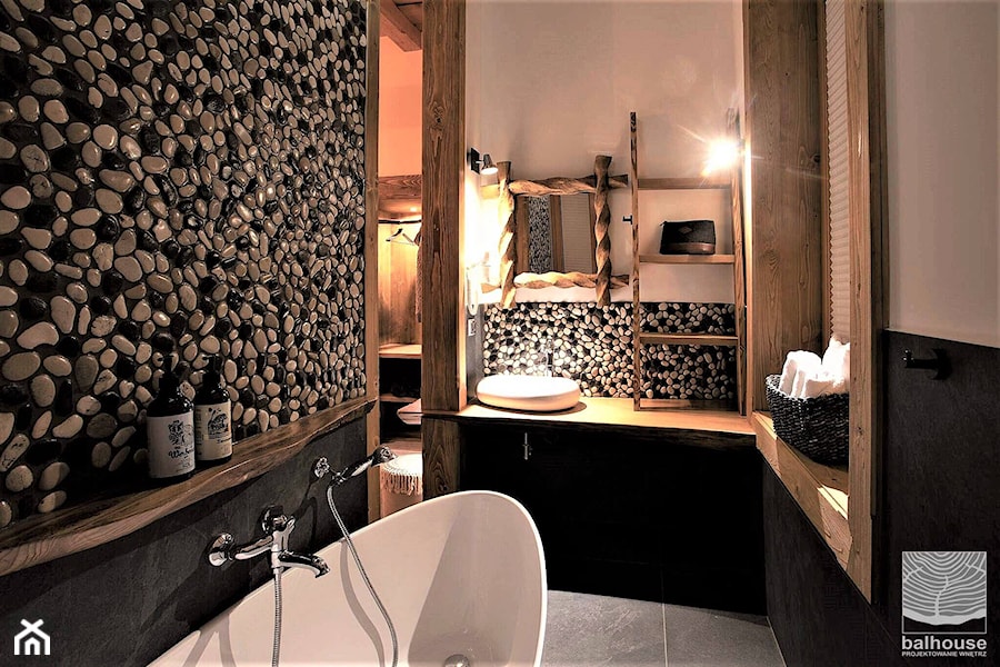 Hotel butikowy-Niedźwiedzia Residence- łazienka przy pokoju dzikim - zdjęcie od balhouse - projektowanie wnętrz