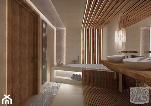 Łazienka w stylu zen w piwniczce - zdjęcie od balhouse - projektowanie wnętrz