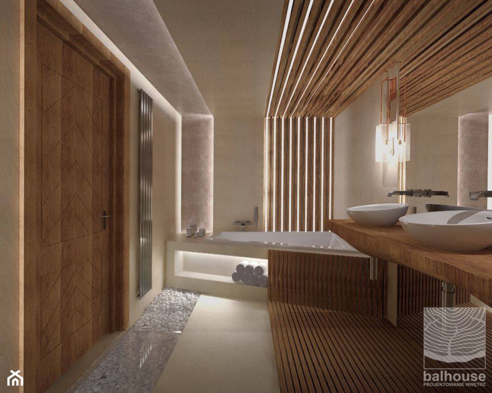 Łazienka w stylu zen w piwniczce - zdjęcie od balhouse - projektowanie wnętrz - Homebook